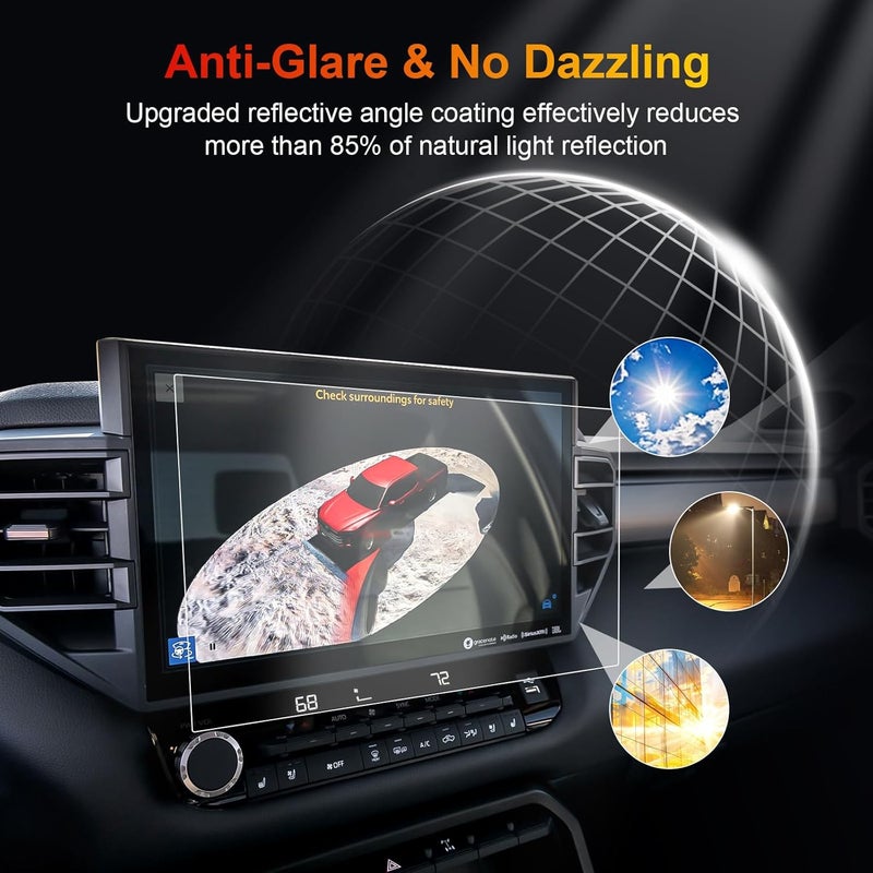 BSTW Tundra Screen Protector 2024 Matte for 2022-2026 Tundra/Sequoia 3rd Gen 14 inch Touchscreen for 2024 Toyota Tundra Accessories 9H Anti-Fingerprint & Glare Tempered Glass Film - Image 2